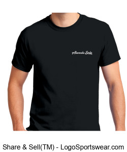 Gildan Adult Unisex Ultra Cotton Black T-shirt - White Alameda Soda Design Zoom