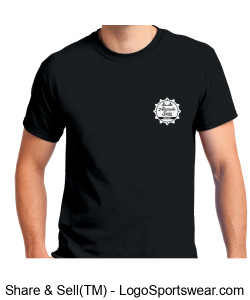Gildan Adult Unisex Ultra Cotton Black T-shirt - White Alameda Soda Bottle Cap Design Zoom